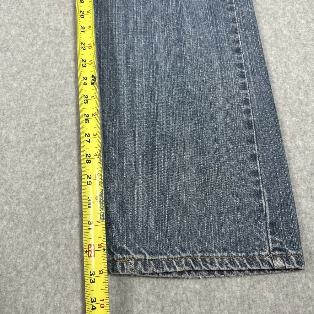 Levi's Y2K 505 Men's Relaxed Fit Faded Denim Jeans Size 36x34(34x33) Whiskered